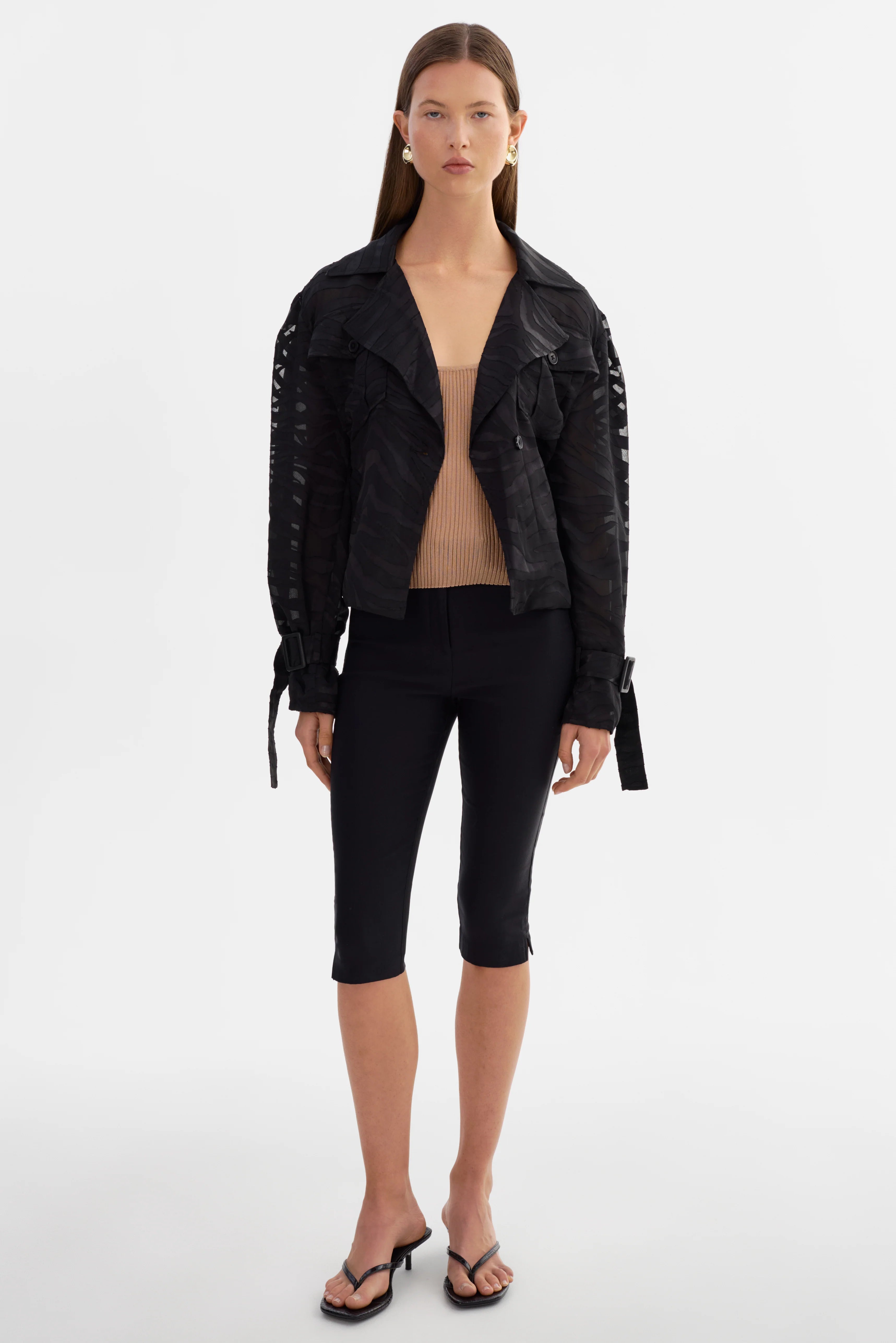 Lamarque Women's Markeesa Sheer Zebra Trench