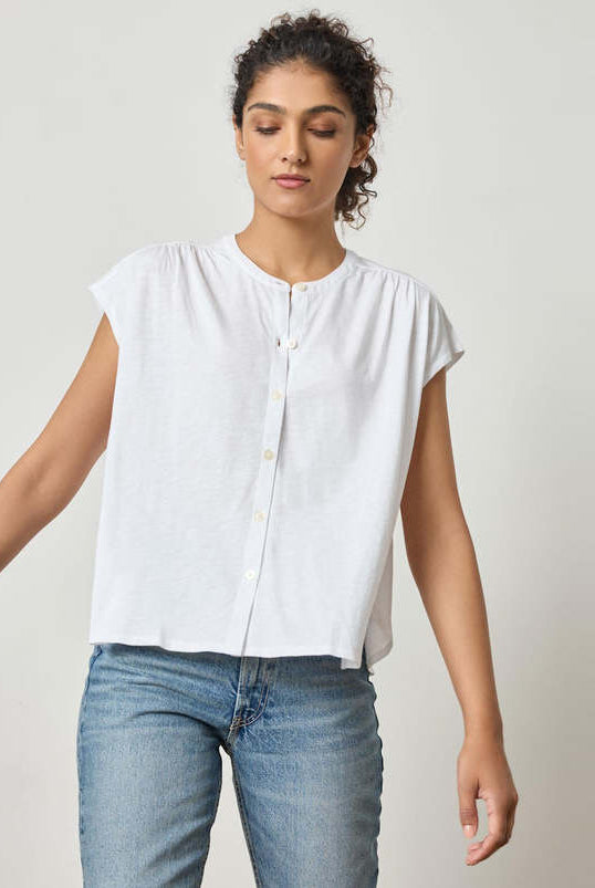 Lilla P Women's Relaxed Button Down T-Shirt