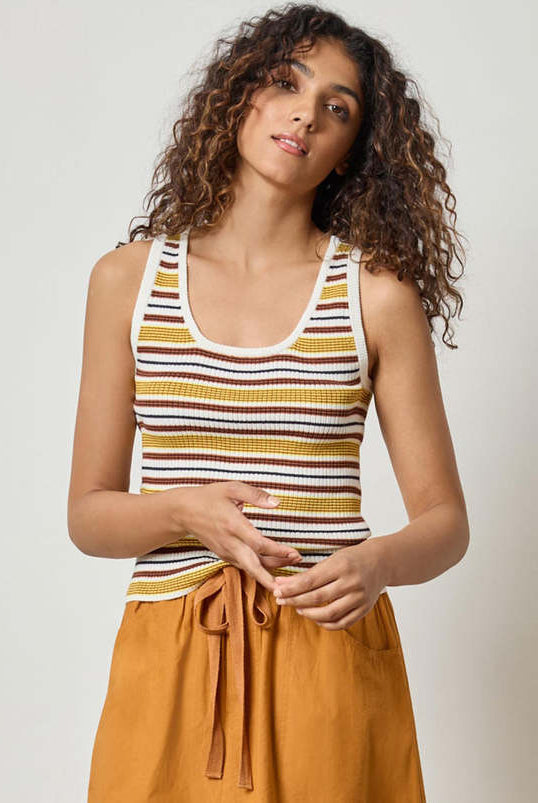 Lilla P Women's Striped Scoop Neck Tank