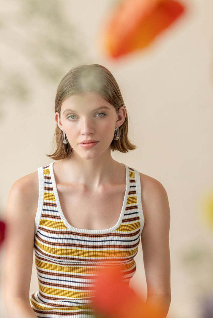 Lilla P Women's Striped Scoop Neck Tank