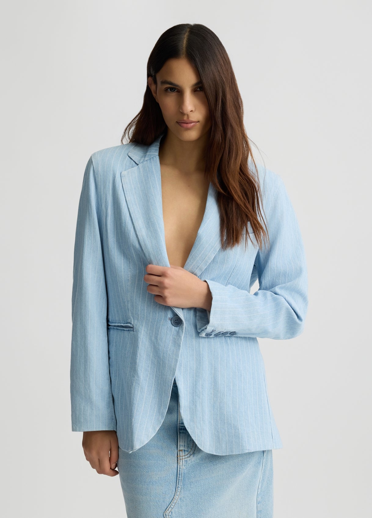 Liu Jo Women's Pinstripe Denim Blazer