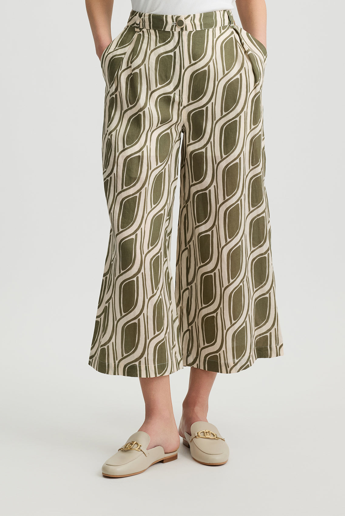 Liu Jo Women's Ramie Palazzo Trousers