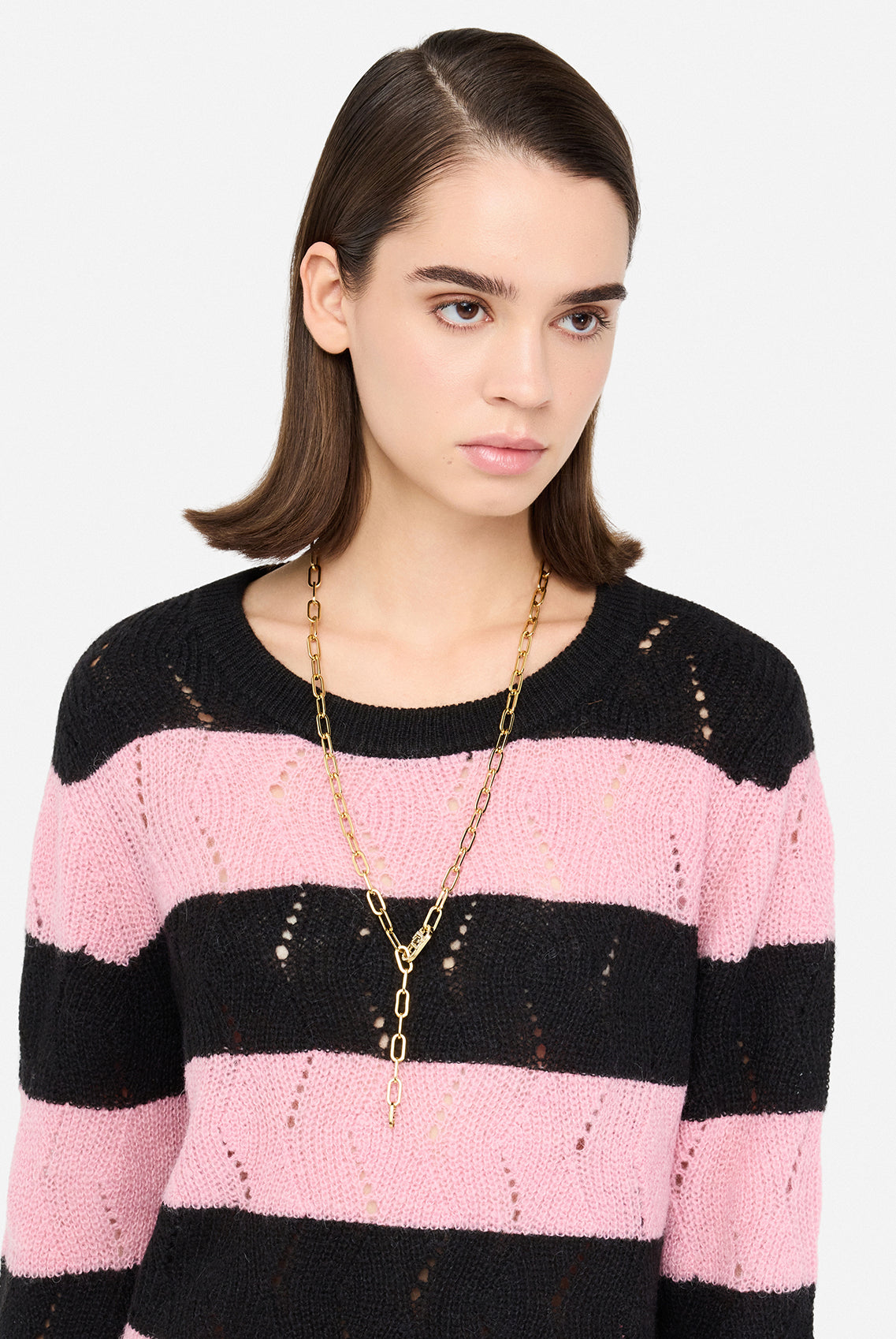 Liu Jo Women's Striped Wool and Alpaca Sweater