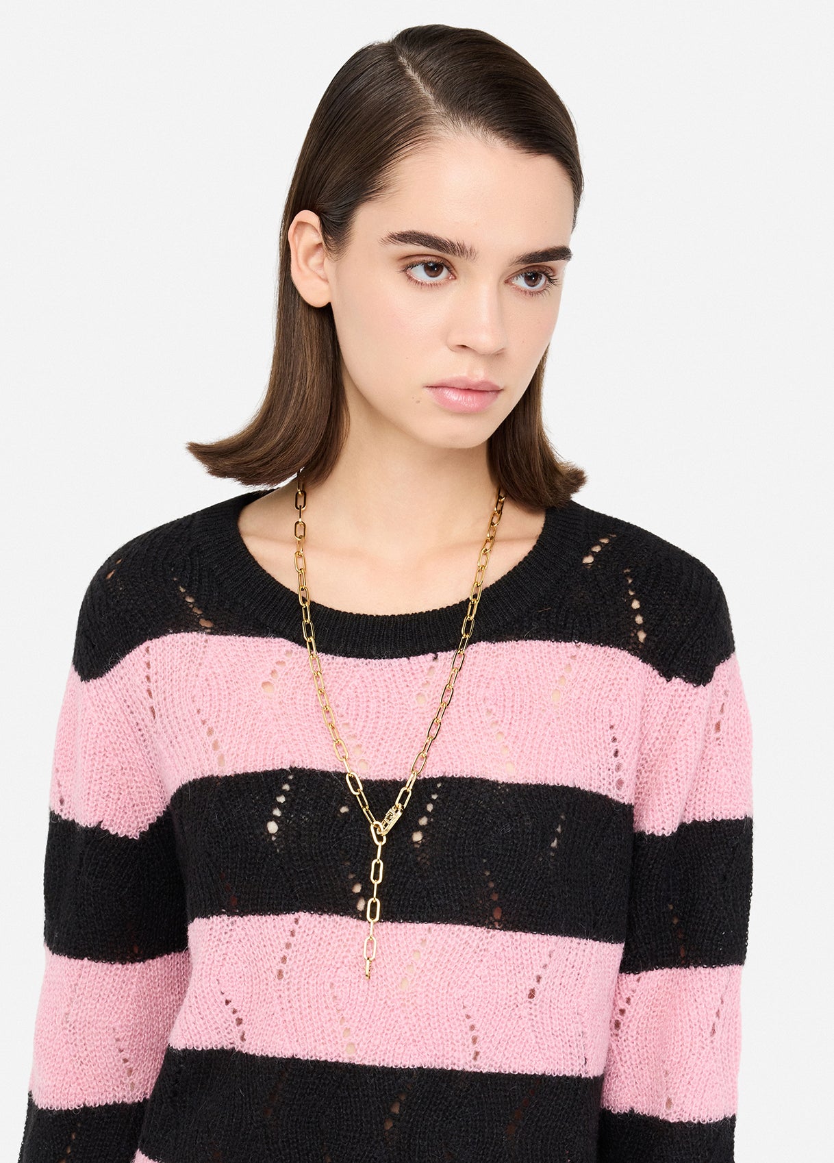 Liu Jo Women's Striped Wool and Alpaca Sweater