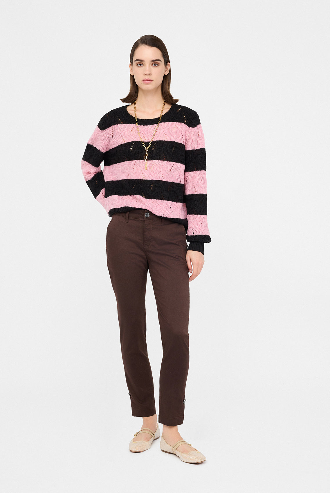 Liu Jo Women's Striped Wool and Alpaca Sweater