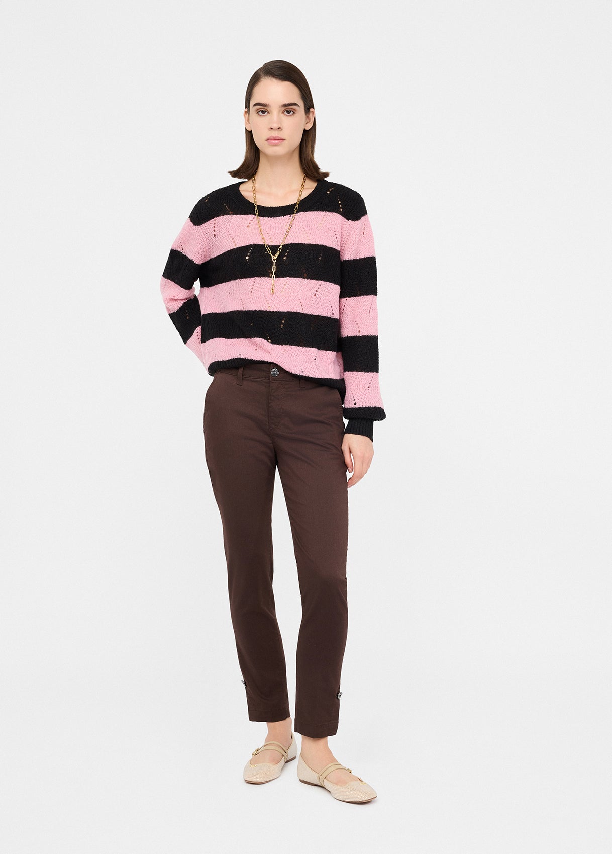 Liu Jo Women's Striped Wool and Alpaca Sweater