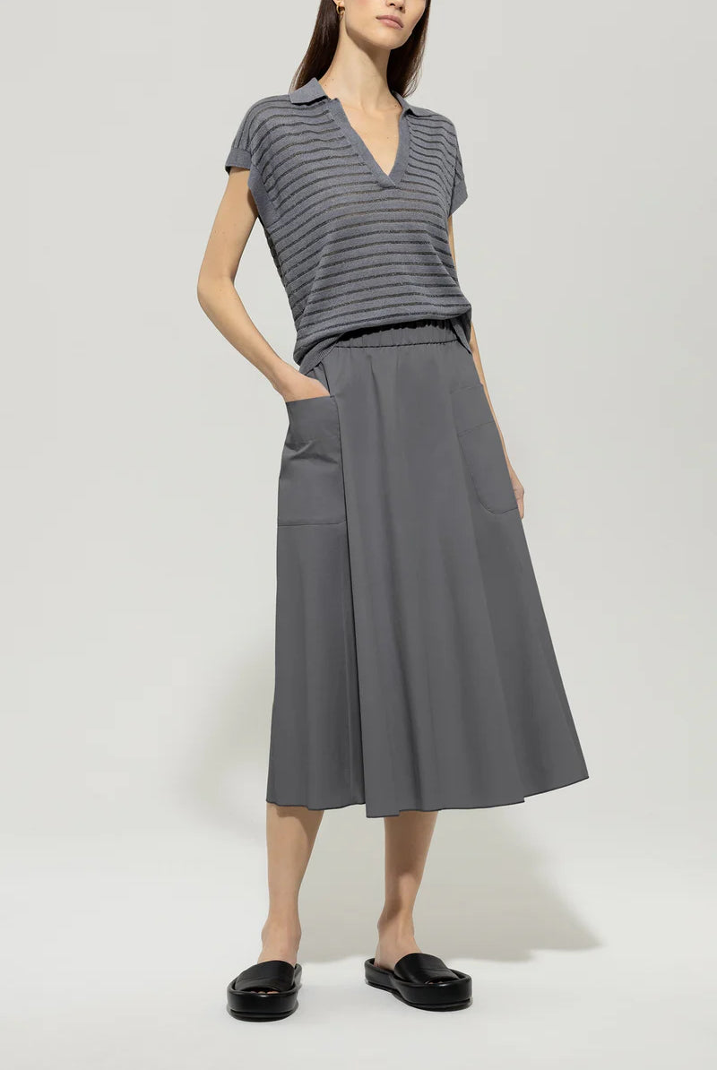 Luisa Cerano Women's Gabardine Flared Skirt