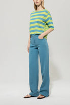 Luisa Cerano Women's Linen Striped Top