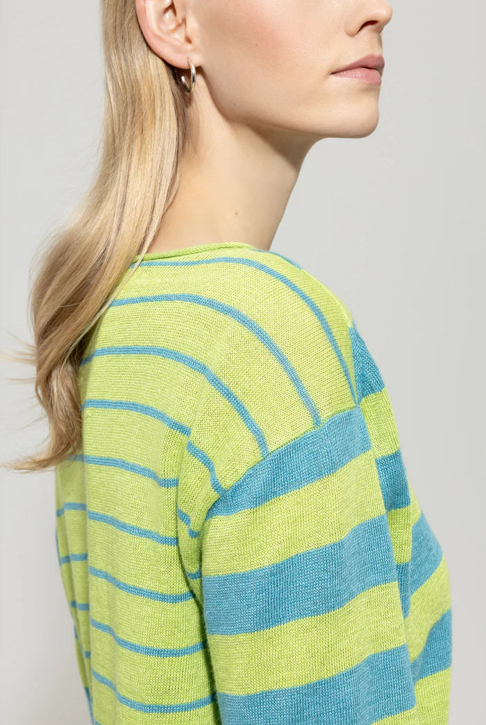 Luisa Cerano Women's Linen Striped Top