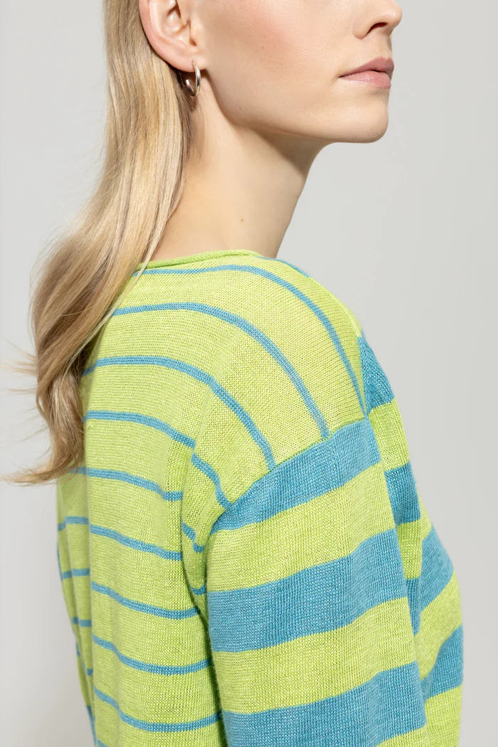 Luisa Cerano Women's Linen Striped Top