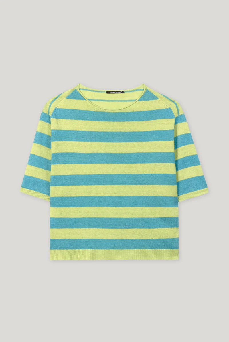 Luisa Cerano Women's Linen Striped Top