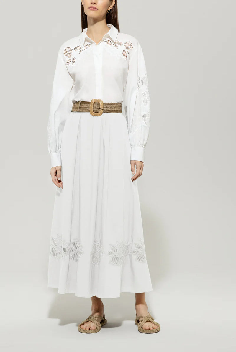 Luisa Cerano Women's Long-Sleeved Blouse with Embroidery