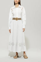 Luisa Cerano Women's Long-Sleeved Blouse with Embroidery