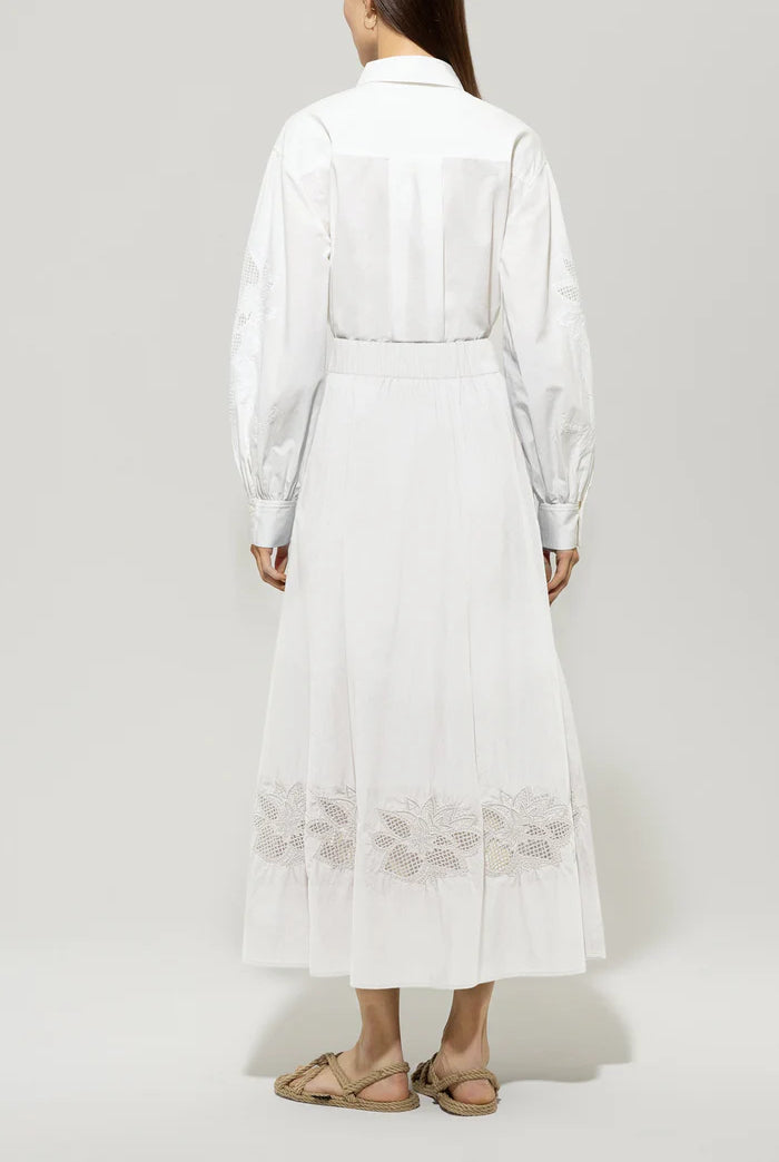 Luisa Cerano Women's Long-Sleeved Blouse with Embroidery