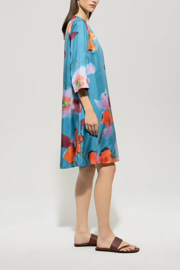 Luisa Cerano Women's Mini Dress with Hibiscus Print