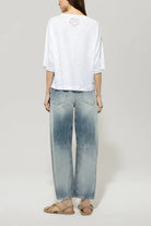 Luisa Cerano Women's Rigid Denim with Barrel Leg