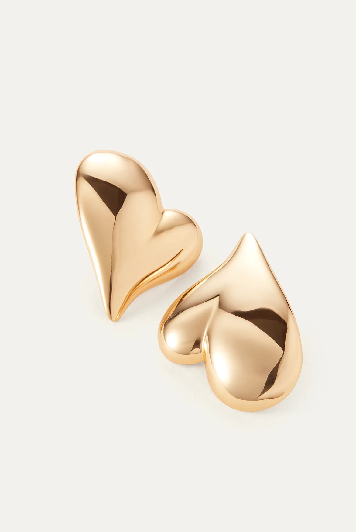 Jenny Bird Women's Mega Art Heart Button Earrings