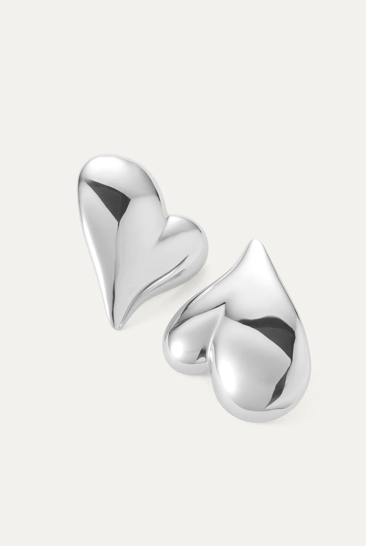 Jenny Bird Women's Mega Art Heart Button Earrings