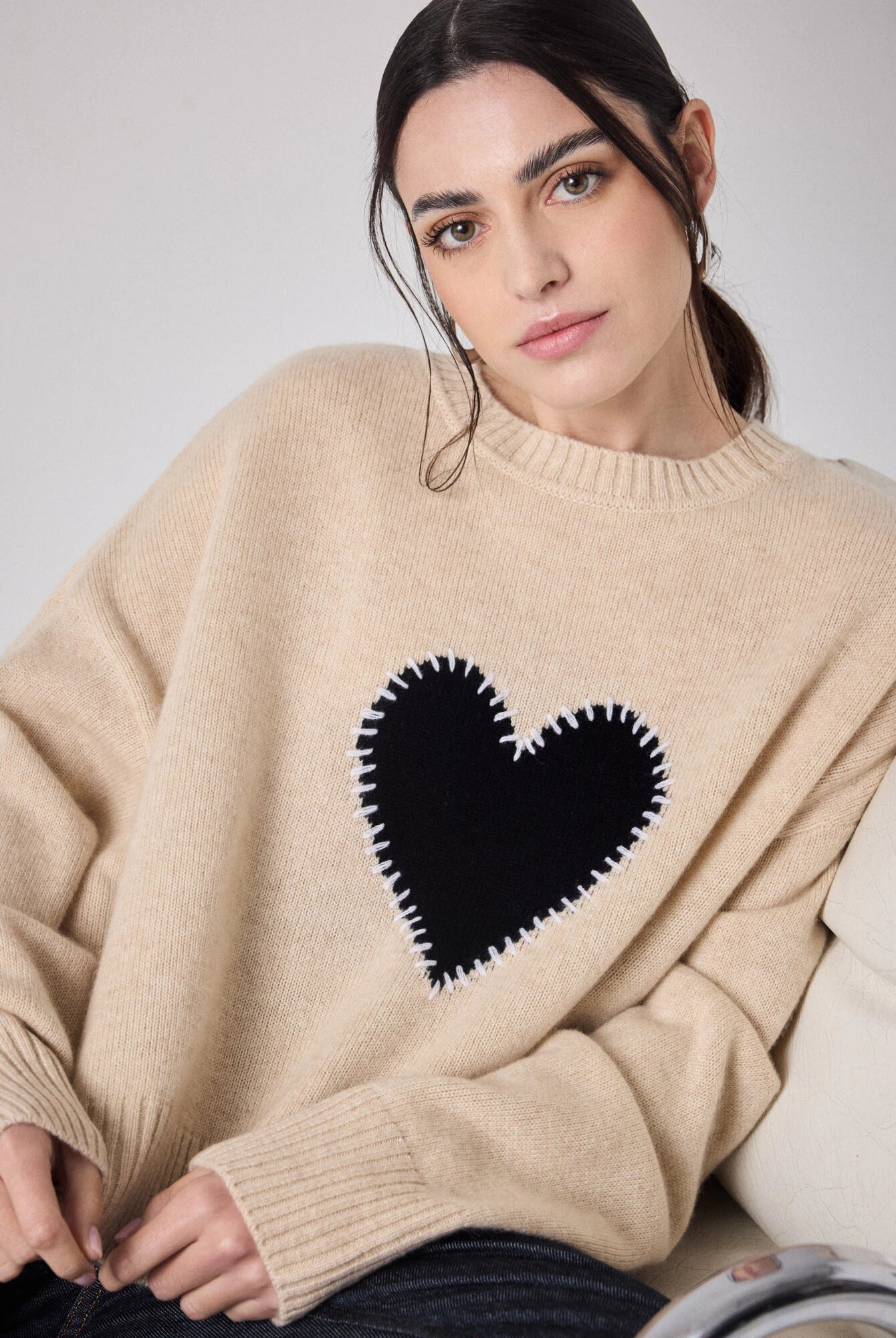 Not Shy Women's Robbie Cashmere Pullover