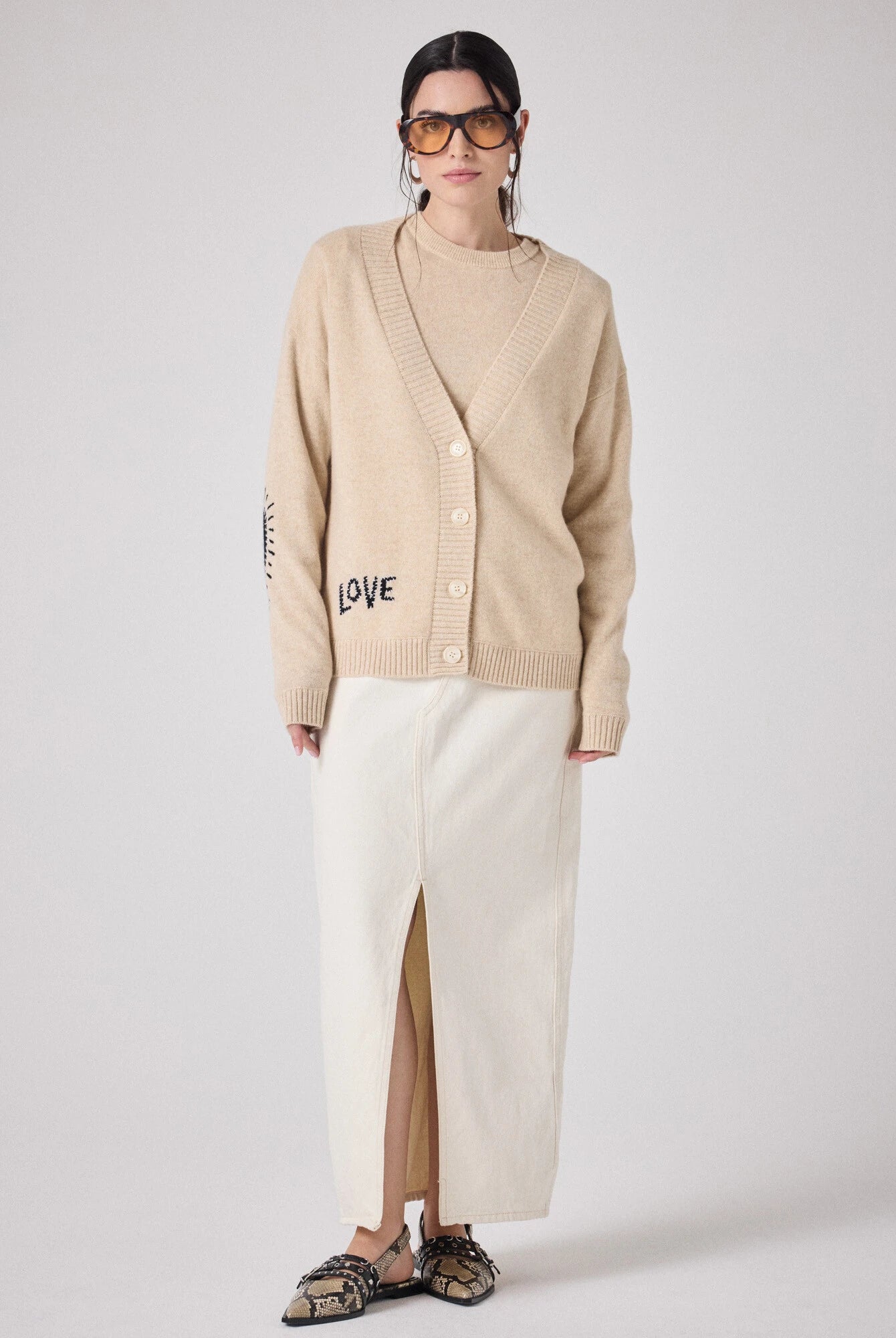 NOTSHY Women's Rose Cashmere Cardigan