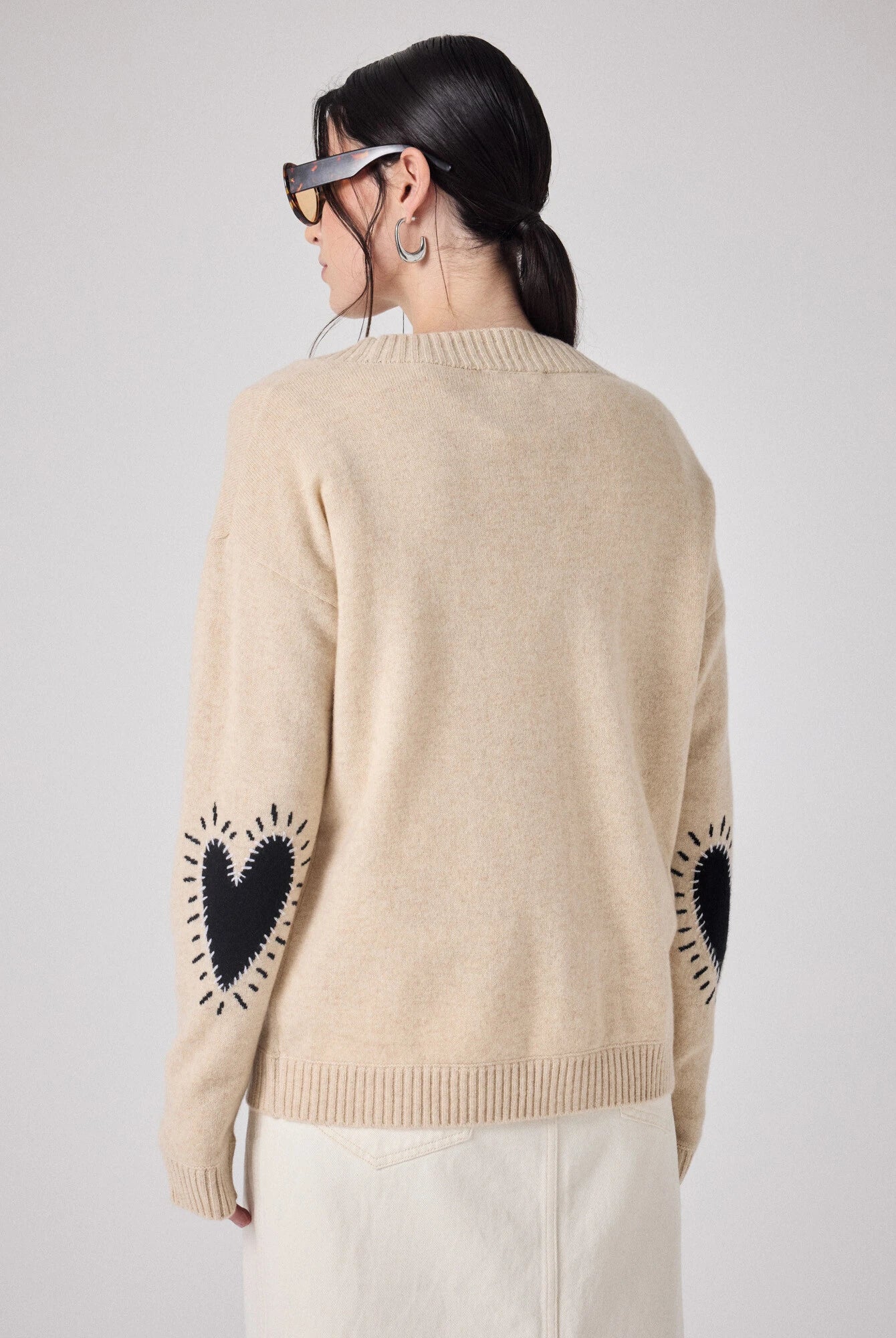 NOTSHY Women's Rose Cashmere Cardigan