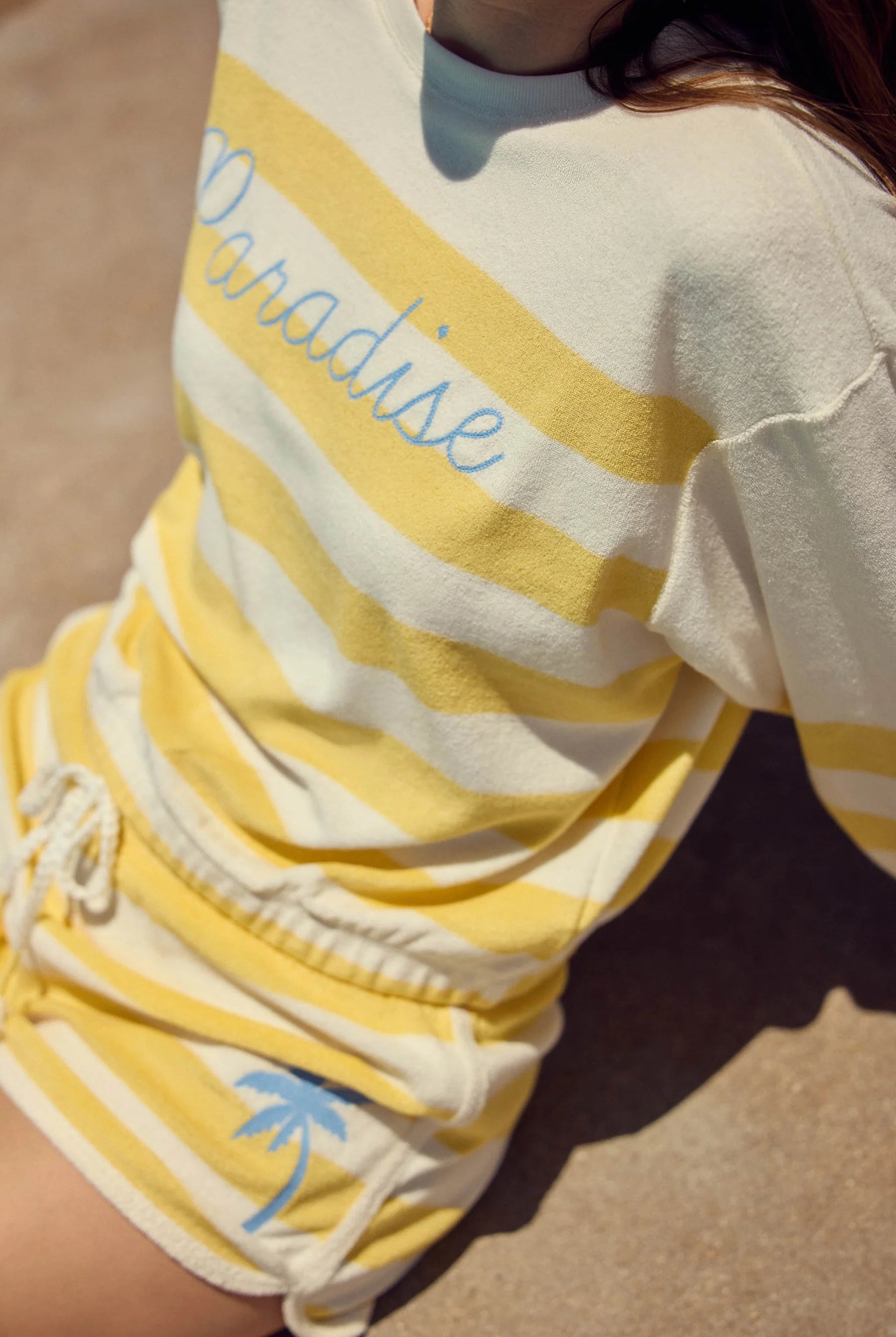 PJ Salvage Women's Cabana Paradise Long Sleeve "Paradise" Top