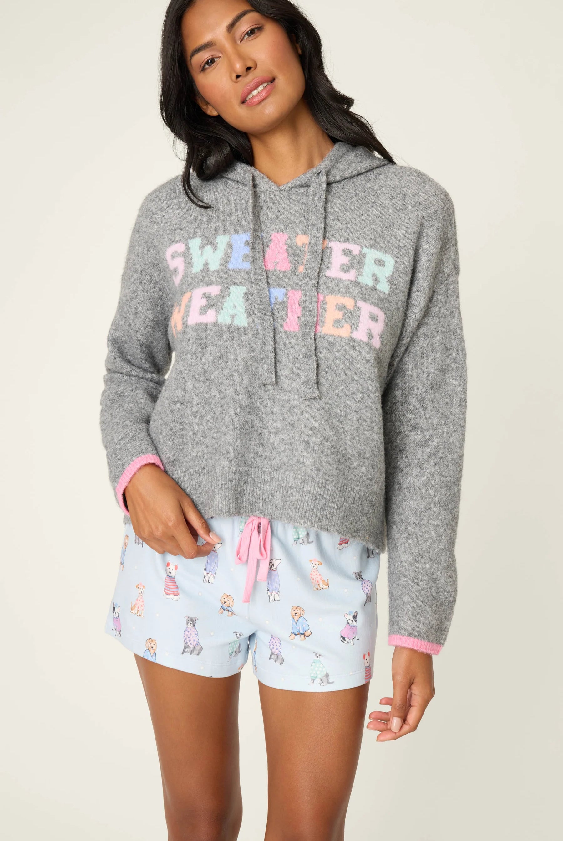 PJ Salvage Women's Doggone Cold "Sweater Weather" Snuggle Hoodie