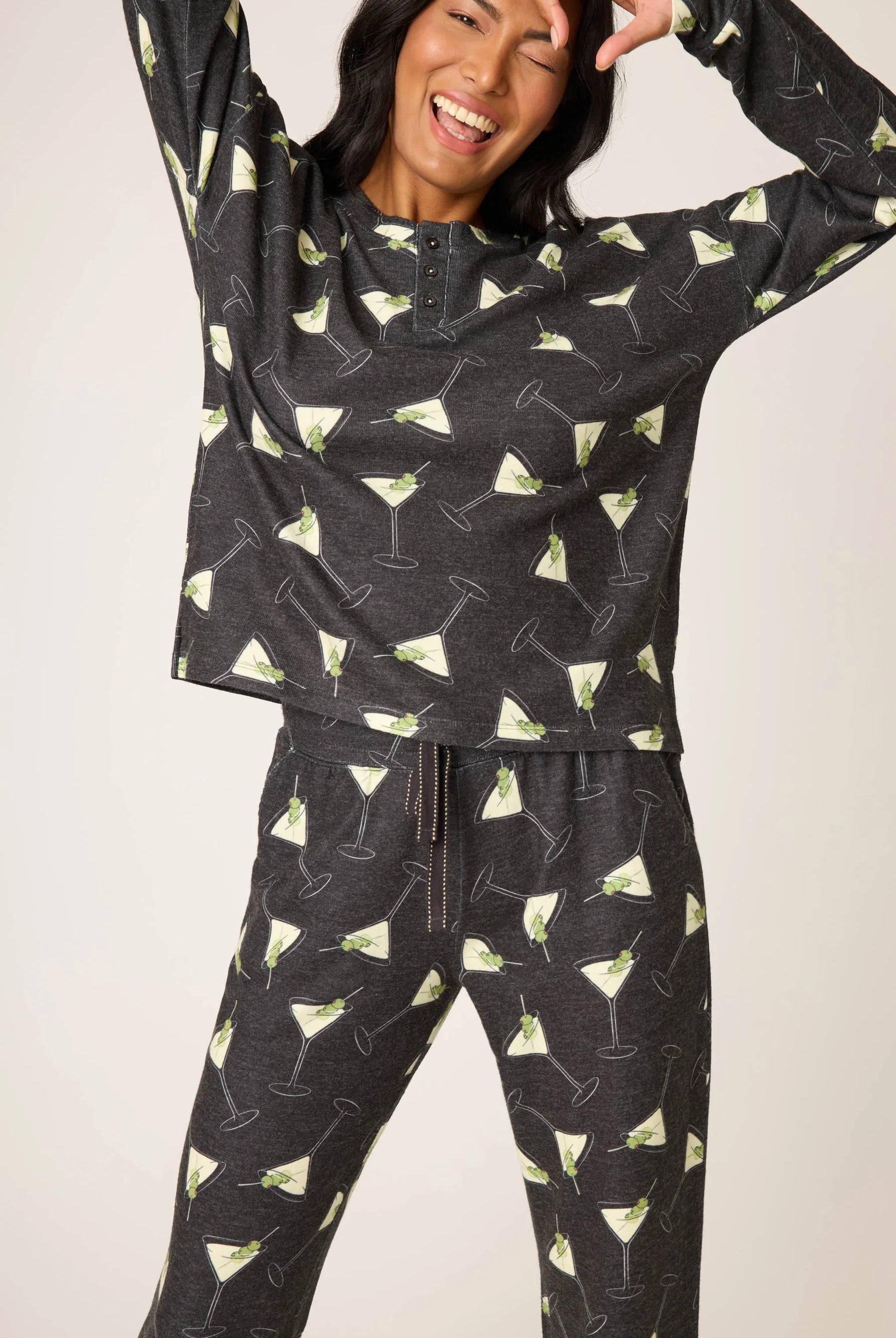 PJ Salvage Women's Merrier With A Martini PJ Set