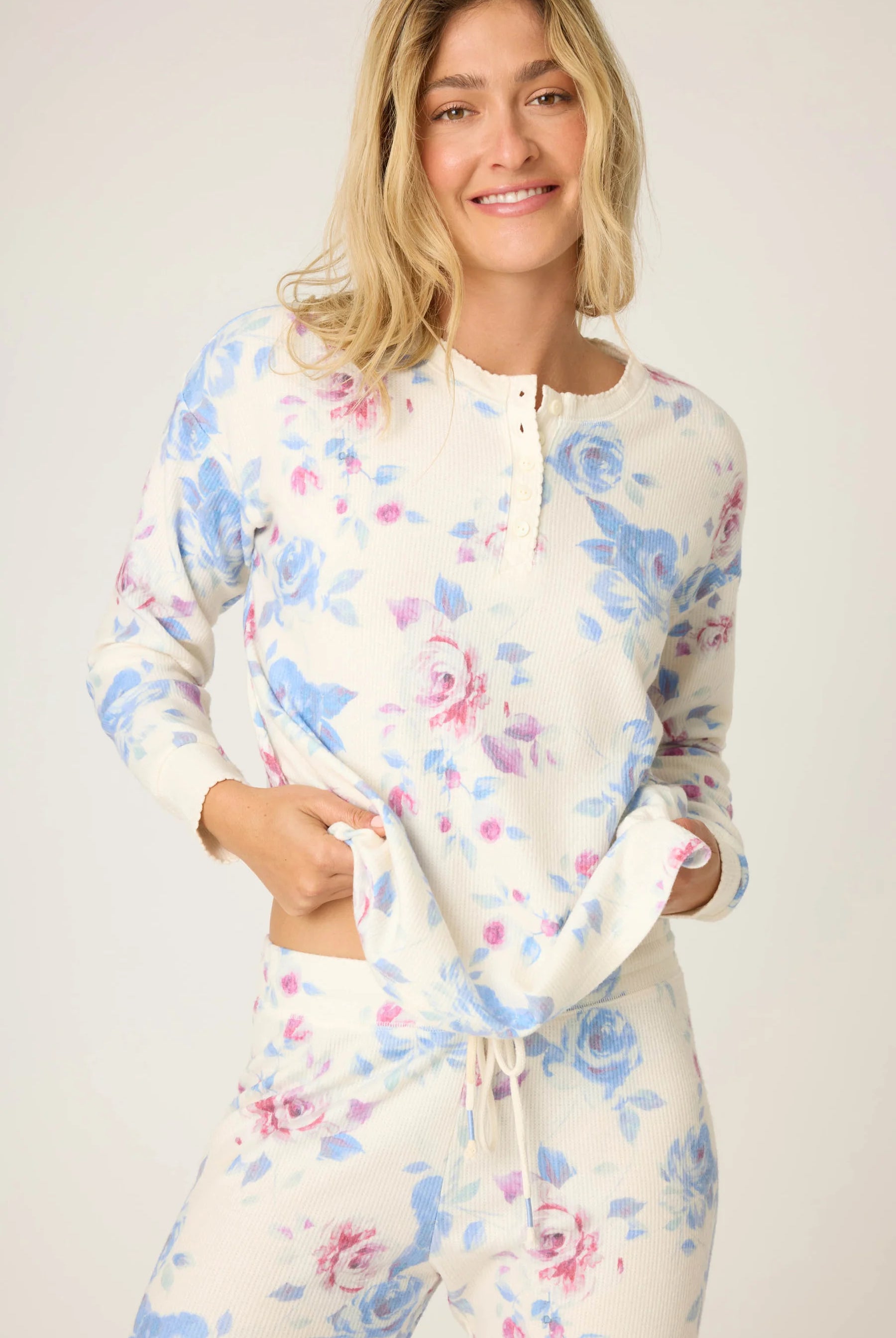 PJ Salvage Women's Rodeo Rose Floral Print PJ Set