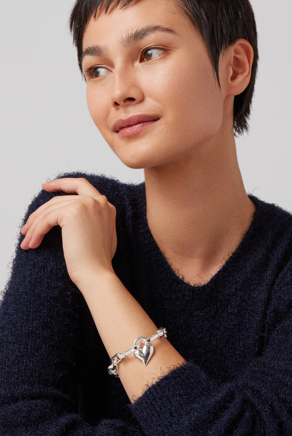 Jenny Bird Women's Padlock Heart Chain Bracelet