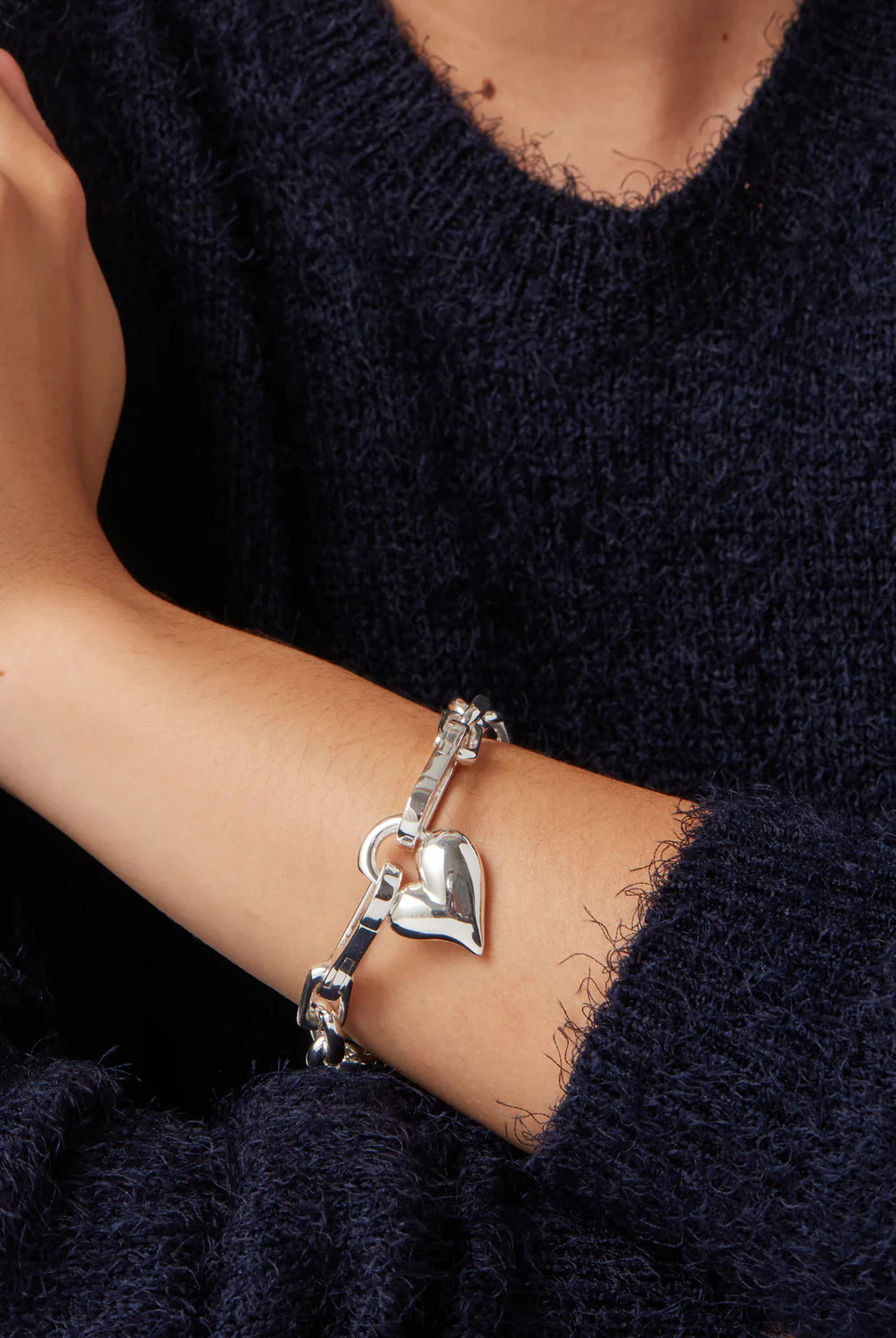Jenny Bird Women's Padlock Heart Chain Bracelet