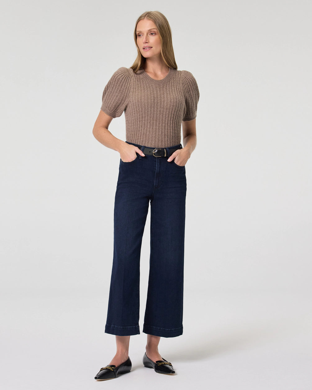 Paige Women's Anessa Bespoke Wide Leg Jean