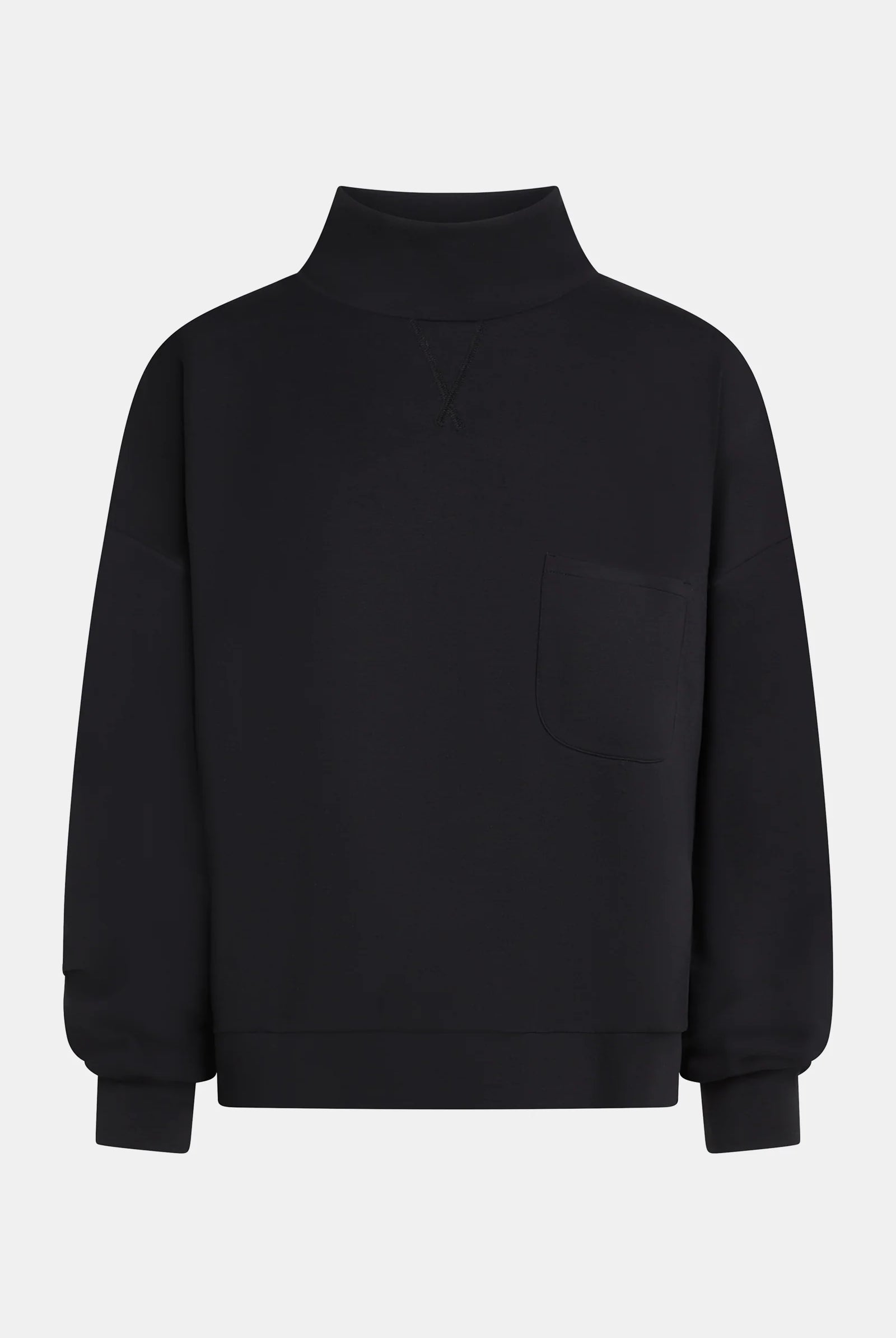 Penn & Ink Women's Black Mock Neck Sweater