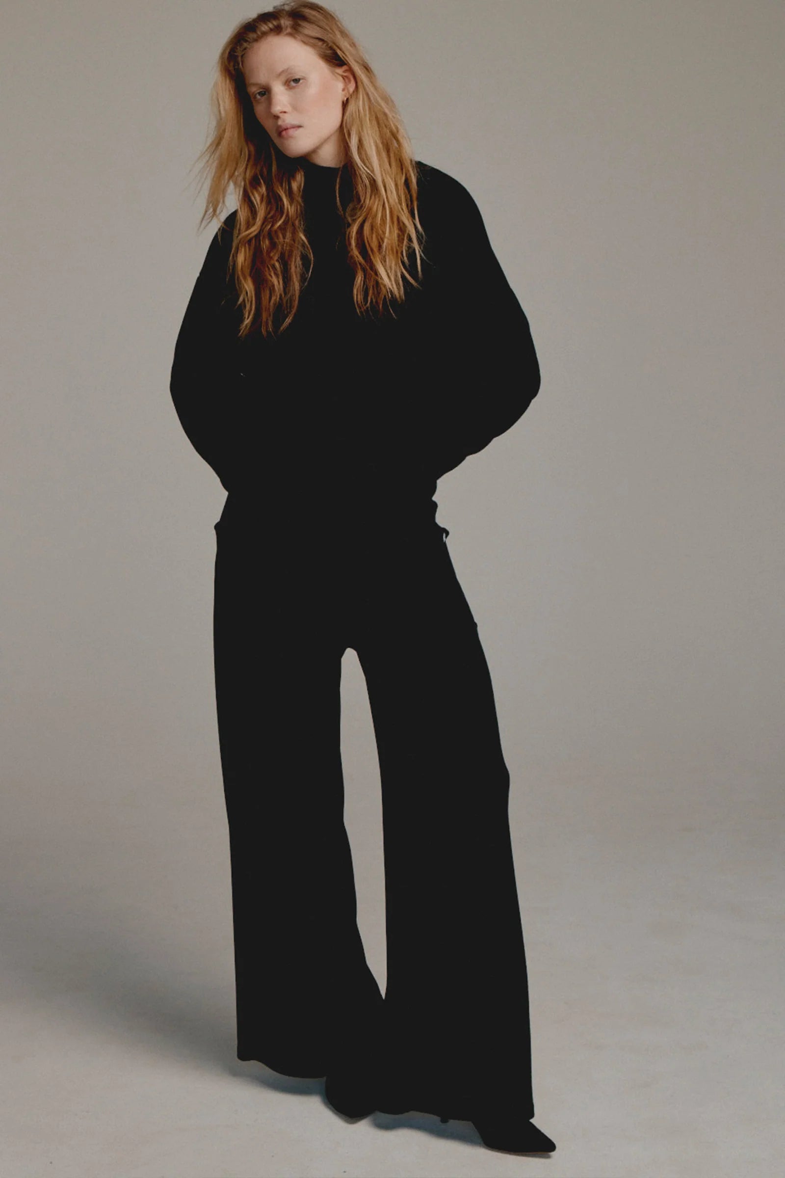 Penn & Ink Women's Black Trouser Pants