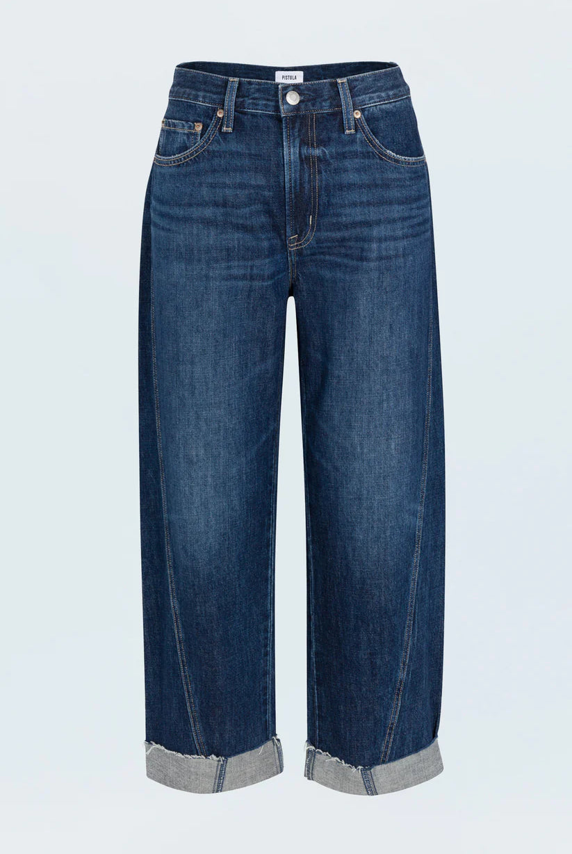 Pistola Women's Kacey Mid Rise Cuffed Boyfriend Pant