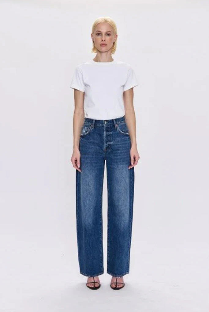 Pistola Women's Tate High Rise Bowed Wide Leg Jean