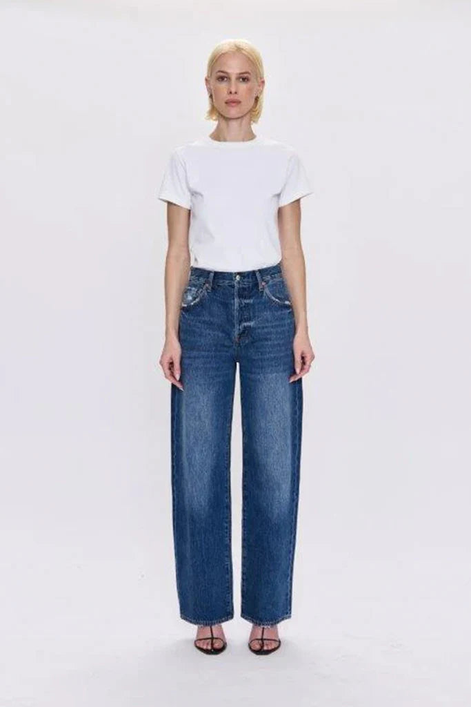 Pistola Women's Tate High Rise Bowed Wide Leg Jean