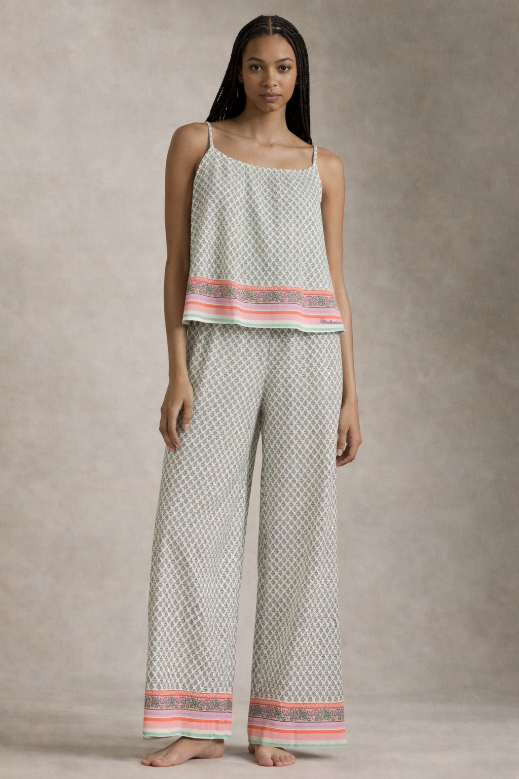 Polo Ralph Lauren Women's Cami Tunic and Cropped Pant Set