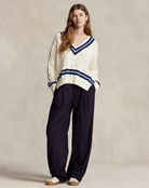 Ralph Lauren Women's Cable-Knit Cotton Cricket Jumper