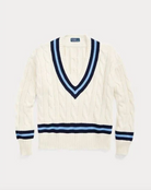 Ralph Lauren Women's Cable-Knit Cotton Cricket Jumper