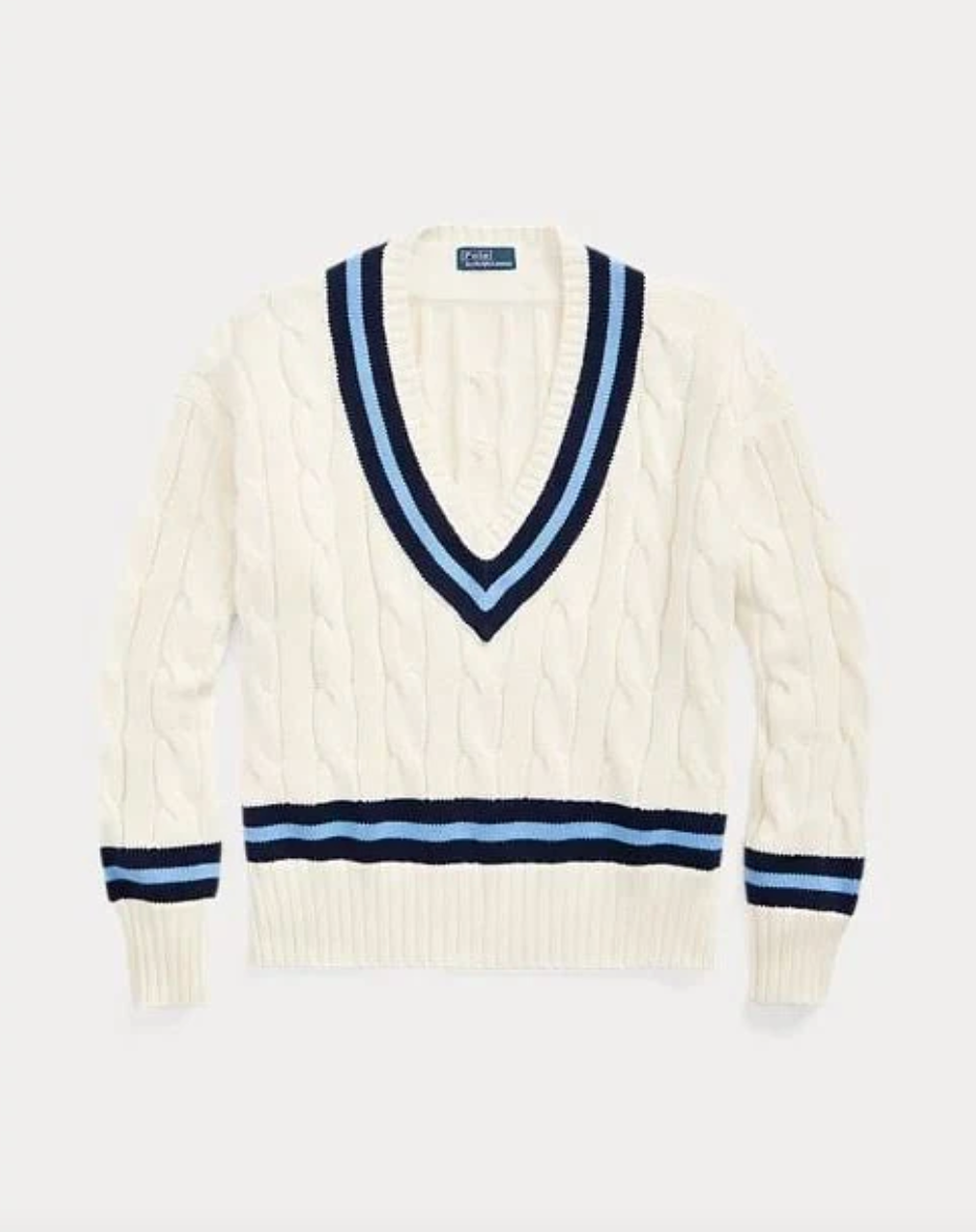 Ralph Lauren Women's Cable-Knit Cotton Cricket Jumper