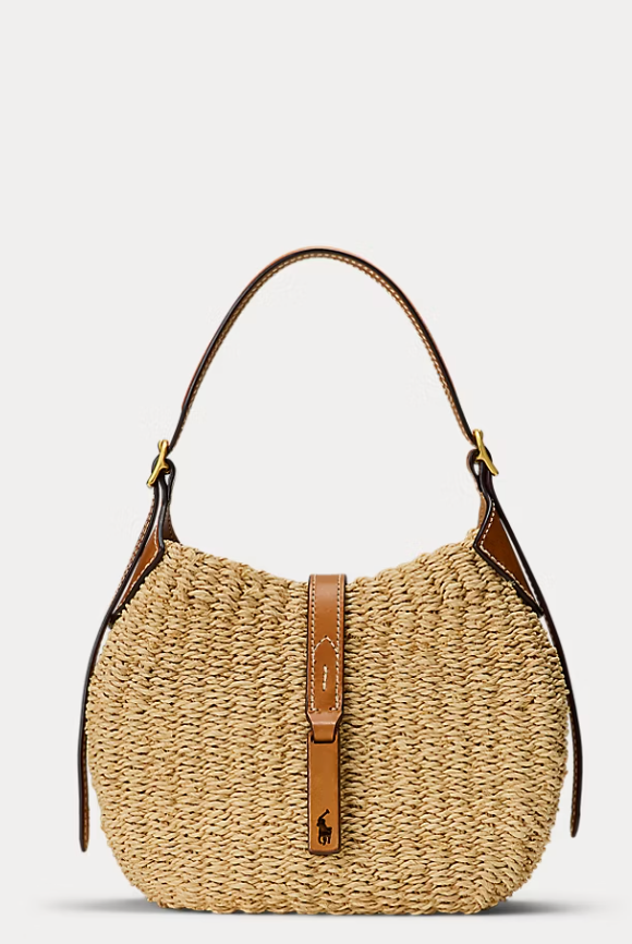 Ralph Lauren Women's ID Raffia Small Shoulder Bag
