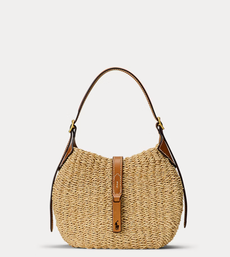Ralph Lauren Women's ID Raffia Small Shoulder Bag