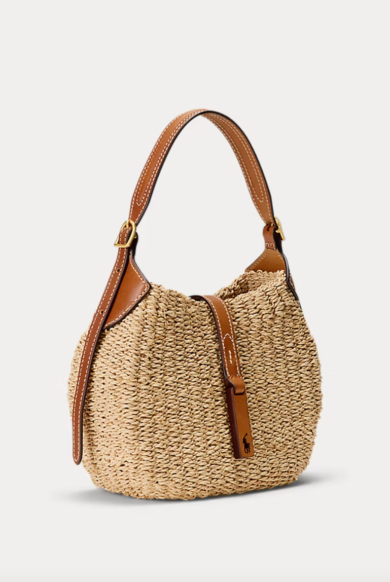 Ralph Lauren Women's ID Raffia Small Shoulder Bag