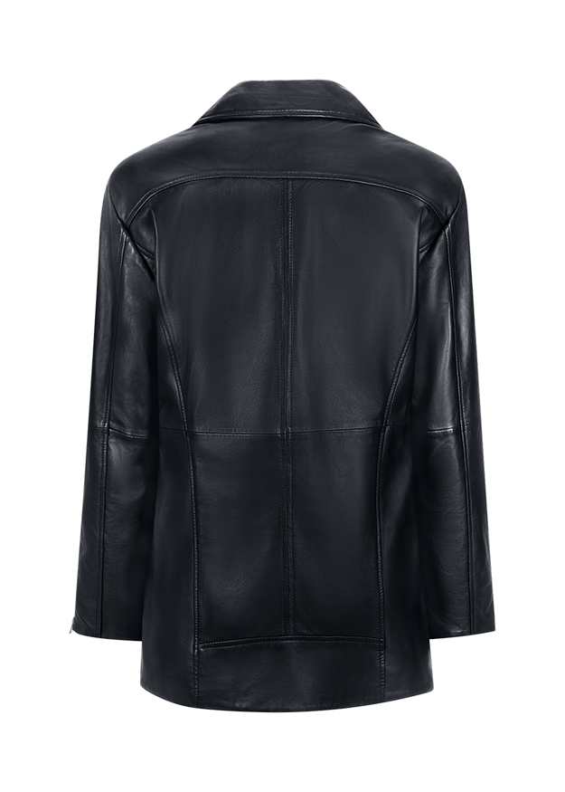 Riani Women's Biker-Style Lamb Nappa Leather Jacket