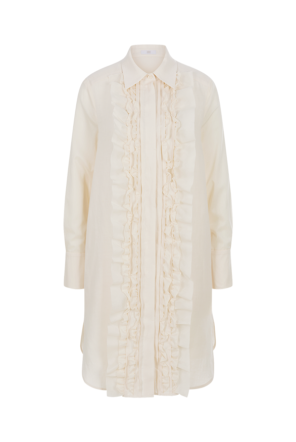 Riani Women's Linen Ruffle Dress