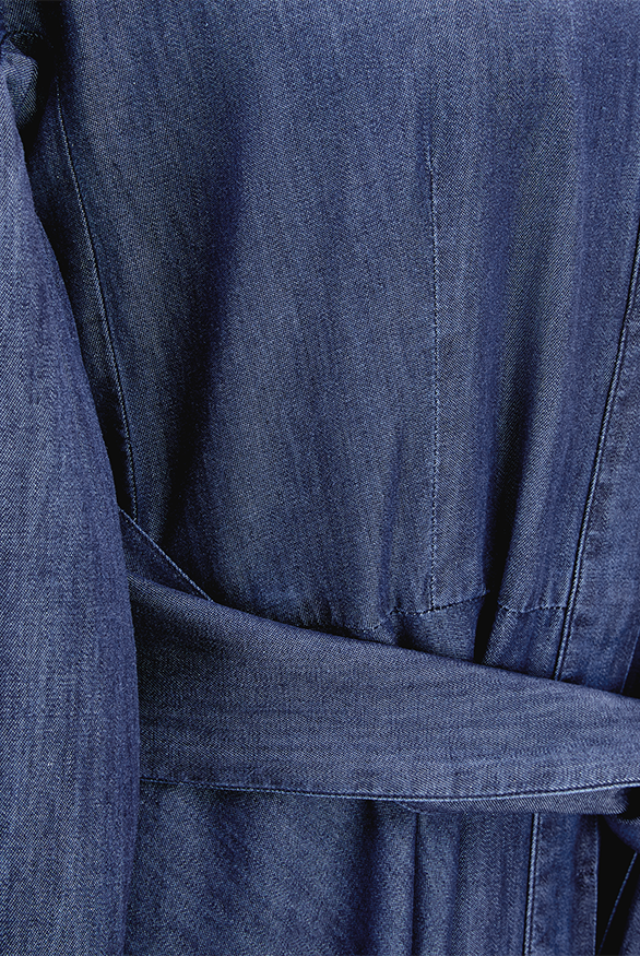 Riani Women's Maxi Denim Dress with Balloon Sleeves