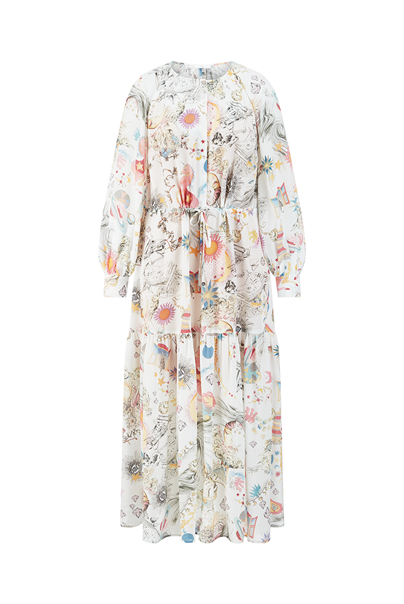 Riani Women's Maxi Dress with Dreamscape Print