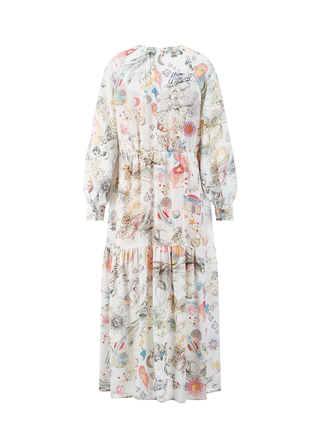 Riani Women's Maxi Dress with Dreamscape Print