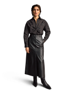 Riani Women's Maxi Skirt in Lamb Nappa